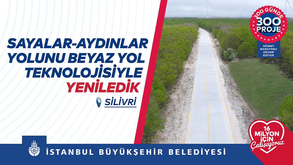 Sayalar-Aydınlar Yolunu Beyaz Yol Teknolojisiyle Yeniledik